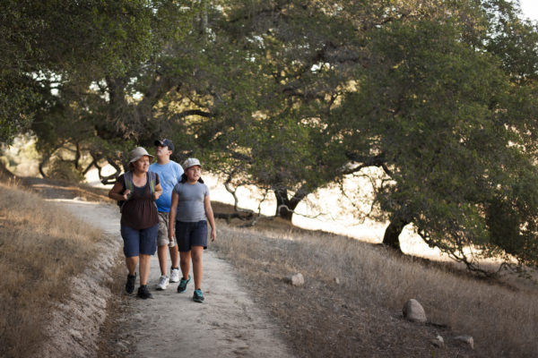 Family and oaks at Taylor Mountain