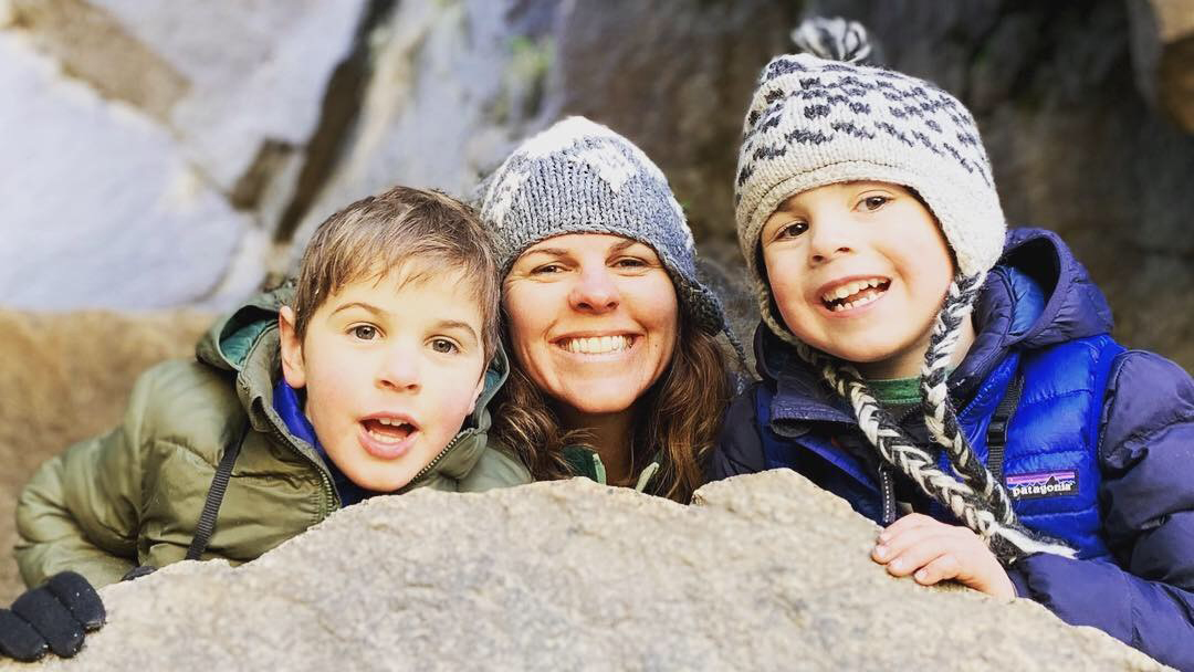 Amy at Yosemite with kids