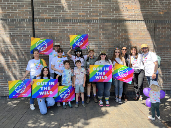 Misti and staff at Pride event