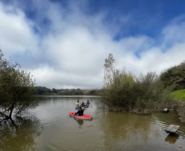 Students kayaking at Riverfront Park