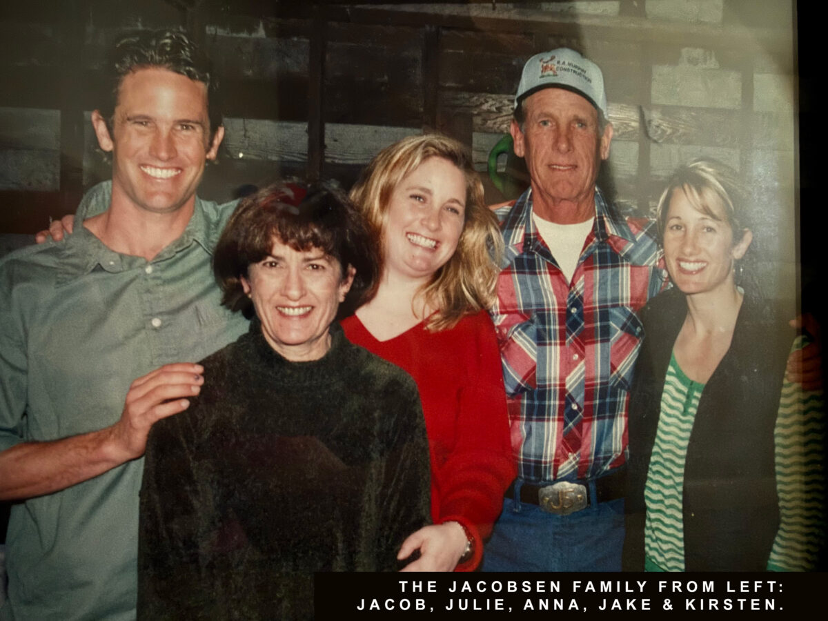 The Jacobsen family posing for a photo.