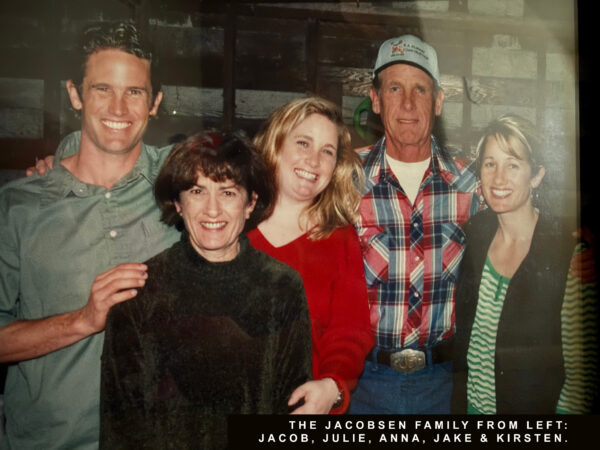 The Jacobsen family posing for a photo.