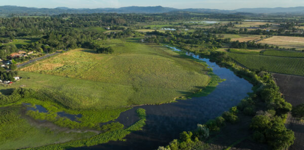 Aerial view of the Russian River