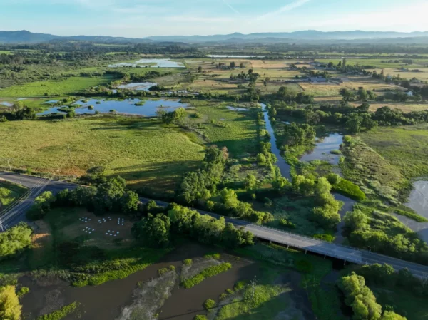 Aerial view of the laguna
