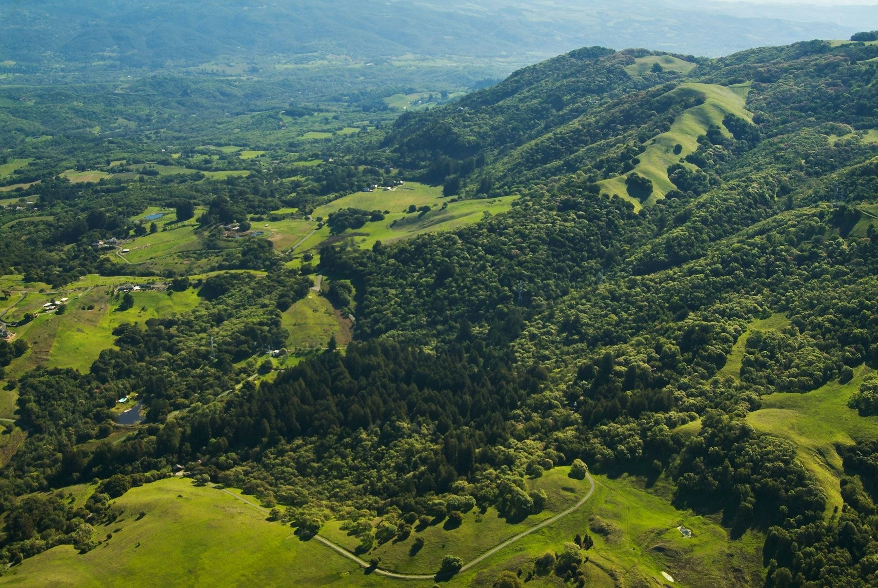 aerial view of sonoma county
